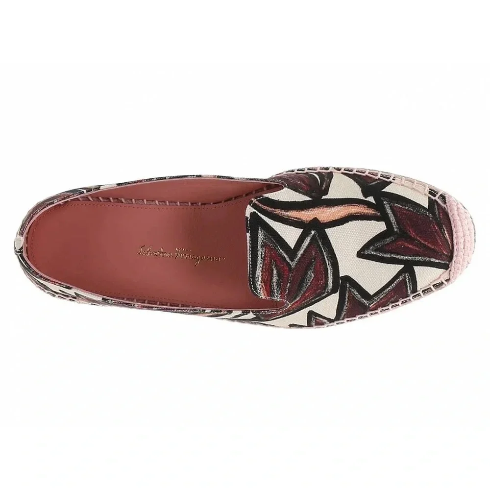 New Salvatore Ferragamo Sue Espadrille Flat Size 6.5